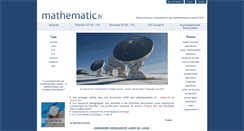 Desktop Screenshot of mathematic.fr